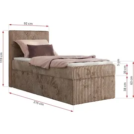 MKS Tiliano 90 x 200 cm H3 Braun