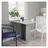 vidaXL Esstisch 80 x 75 x 80 cm grau
