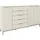 Rauch Kombikommode RAUCH "Kommode Türkommode Sideboard Kombikommode FLIPP mit Glasfront", beige (beige, glas beige (champagner)), B:200cm H:111cm T:42cm, Holzwerkstoff, Sideboards, Kombikommode, 3-türig mit 5 Schubladen und Soft-Close-Funktion sowie Glasfront