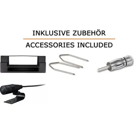 JUST SOUND best choice for caraudio Autoradio Einbaupaket JBL Celebrity 150 passend für BMW X5 E53 + Business Radio Schwarz | Bluetooth USB