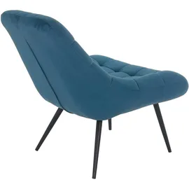 SalesFever Relaxsessel Toulon Samt 76 x 85 x 85,6 cm Blau