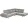 Calia Italia "Toby Wing, B/T: 288/232 cm, Designsofa mit sensationellem Sitzkomfort", beige (ecrù mario), B:288cm H:90cm T:232cm, Mikrofaser mit Nubuk Optik (100% Polyester), Sofas, Ecksofa, L-Form, Sitztiefenverstellung, funktionale Ecke, Füße in schwarz