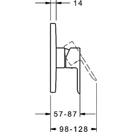 Hansa Ligna Einhandmischer rund für 1 Verbraucher Chrom 83879503