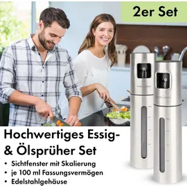 Proficook Ölsprüher 2er Set 100 ml Edelstahl