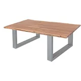 SAM Outillage Couchtisch 140 x 75 cm Akazie natur/silber