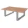 SAM Outillage Couchtisch 140 x 75 cm Akazie natur/silber