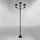 ETC Shop Laterne Aluminium, Glas, Kunststoff, Metall H 194,0 cm Solar 3 flammig schwarz