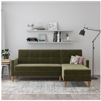 Dorel Home Ecksofa »Lilly«, mit Bett-Funktion, Recamiere beidseitig montierbar, Sitzhöhe 43 cm grün
