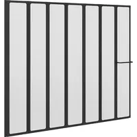 VidaXL Duschwand Sonstiges Schwarz 168 x 140 cm Aluminium