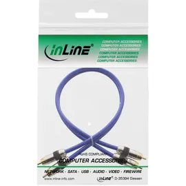 InLine Audiokabel PREMIUM 2x Cinch-Stecker / 2x Cinch-Stecker vergoldet 15m (89715P)