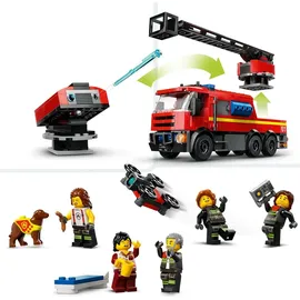 LEGO City Feuerwehrstation mit Drehleiterfahrzeug 60414