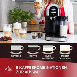 MPM MKW-14M Kolbendruckkaffeemaschine Silber/Schwarz