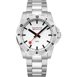 Mondaine MSN.4211B.SK Herrenuhr Numeri Quarz Edelstahl 42 mm