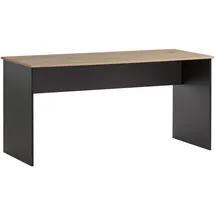 MÖBELPARTNER Aino Schreibtisch artisan-eiche, schwarz rechteckig, Wangen-Gestell schwarz 150,0 x 65,0 cm