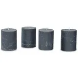 Loberon Mirabeau Stumpenkerze 4 St. anthrazit