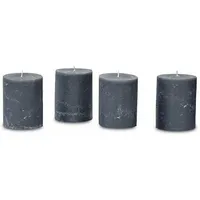 Loberon Mirabeau Stumpenkerze 4 St. anthrazit