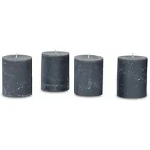 Loberon Mirabeau Stumpenkerze 4 St. anthrazit