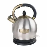 Kaiser Küchengeräte Wasserkocher WK 2000 R. Exklusiver Retro Wasserkocher Kontroll LED 2L, Exklusiver Retro Wasserkocher Kontroll LED 2L 1800 W silberfarben