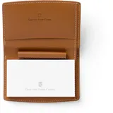 Graf von Faber-Castell 118894 - Notizblock Etui Epsom, Cognac, mit Notizblock, Stiftschlaufe und Fächer