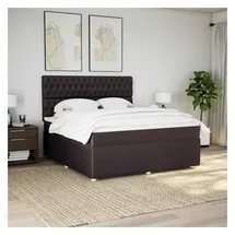 vidaXL Boxspringbett 180 x 200 cm Dunkelbraun