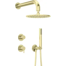 Neuesbad Silia NQS Unterputz Dusch-Set gebürstetes Gold R9YK