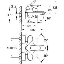 Grohe Eurostyle Einhandwannenmischer (23726003)