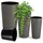 Kadax Bio-Blumentopf Set 19 x 25 x 30 cm Grau