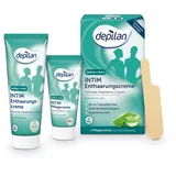 Depilan Intim Enthaarungscreme Männer Frauen depilan · extra sanfte Haarentfernung Intimbereich · 75ml+30ml Pflegecreme