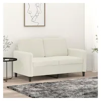 vidaXL 2-Sitzer-Sofa Creme 120 cm Samt