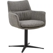 VALDERA Armlehnstuhl, Grau, Metall, Textil, Stativgestell, 64x84x66 cm, Stühle