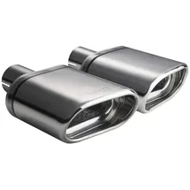Ulter Sport N1-21-1P Sportauspuff/Auspuffblende, flachoval, 145 x 75 x 140 mm, Edelstahl, links/rechts