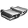Ulter Sport N1-21-1P Sportauspuff/Auspuffblende, flachoval, 145 x 75 x 140 mm, Edelstahl, links/rechts