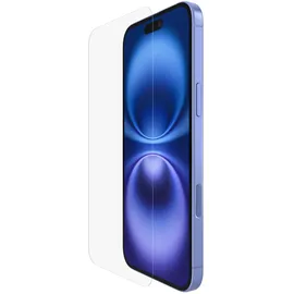 Belkin ScreenForce InvisiGlass iPhone 16 Plus Displayschutz, kratzfest folie, Positionierungsschale für blasenfreie Applikation, aus recyceltem Glas für iPhone 16 Plus, iPhone 15 Plus, 14 Pro Max