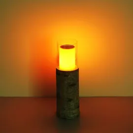 bmf-versand Solarleuchten Garten 2er Set Baumstamm Solarlampe Außen Außenleuchte Solar - Weiß