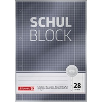 Brunnen Schulblock Premium (A4, Lineatur 28, grau