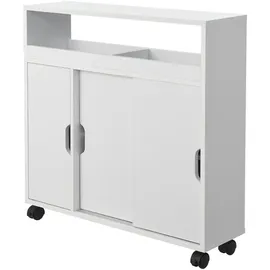 [en.casa] Badezimmerschrank Lumijoki 71x70x20cm Weiß