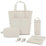 Kapten & Son Lindby Wickeltaschenset 4 tlg. Laptopfach  beige