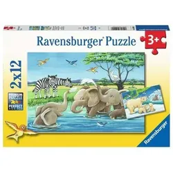 RAVENSBURGER 05095 Kinderpuzzle Tierkinder aus aller Welt