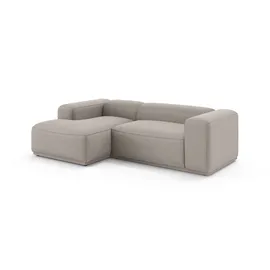 s.Oliver Ecksofa S.OLIVER "EMMERIK Designersofa, L-Form mit Wellenfederung, B/T/H: 260/155/73 cm", grau (taupe), B:259,5cm H:73cm T:155cm, 100% Polyester, Sofas, Ecksofa, hoher Sitzkomfort, gemütlich und modern, auch in Cord