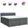 vidaXL Boxspringbett 180 x 200 cm Dunkelgrau
