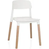 hjh living Esszimmerstuhl Scandi E Kunststoff weiß