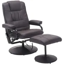 Homcom Massagesessel mit Hocker, Relaxsessel mit Liegefunktion, Massagefunktion,