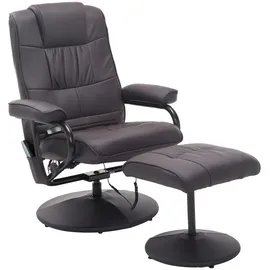 Homcom Massagesessel mit Hocker, Relaxsessel mit Liegefunktion, Massagefunktion,
