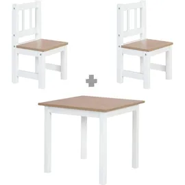 roba Kindersitzgruppe Woody 3-tlg. Holz/MDF lackiert weiß