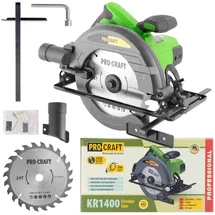 PROCRAFT KR1400 Kreissäge 1400 Watt 185 mm + Sägeblatt