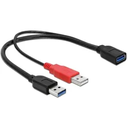 DeLOCK Kabel USB 3.0 Typ A Stecker / USB Typ A Stecker zu USB 3.0 Typ A Buchse 30cm