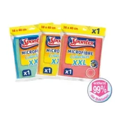 Spontex Microfibre Economic Allzwecktuch 19780026  , 1 Packung = 1 Tuch, farbig sortiert