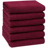 ZOLLNER Handtuchset 50 x 100 cm rot 6-tlg.