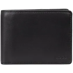 BOSS Herren Geldbörse mit Münzfach - AREZZO, Geldbeutel, Echtleder, 9,5x12x2,5cm (HxBxT) Schwarz