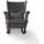 beautysofa SCHAUKELSTUHL Fabio grau mit Wenge Beinen